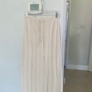Creame Crochet Maxi Skirt